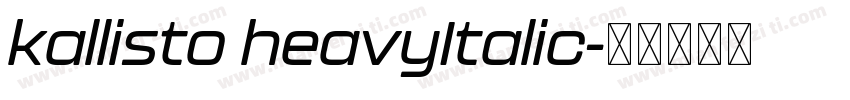 kallisto heavyItalic字体转换